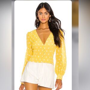 Yellow Polka Dot Top from Privacy Please! Sold out!